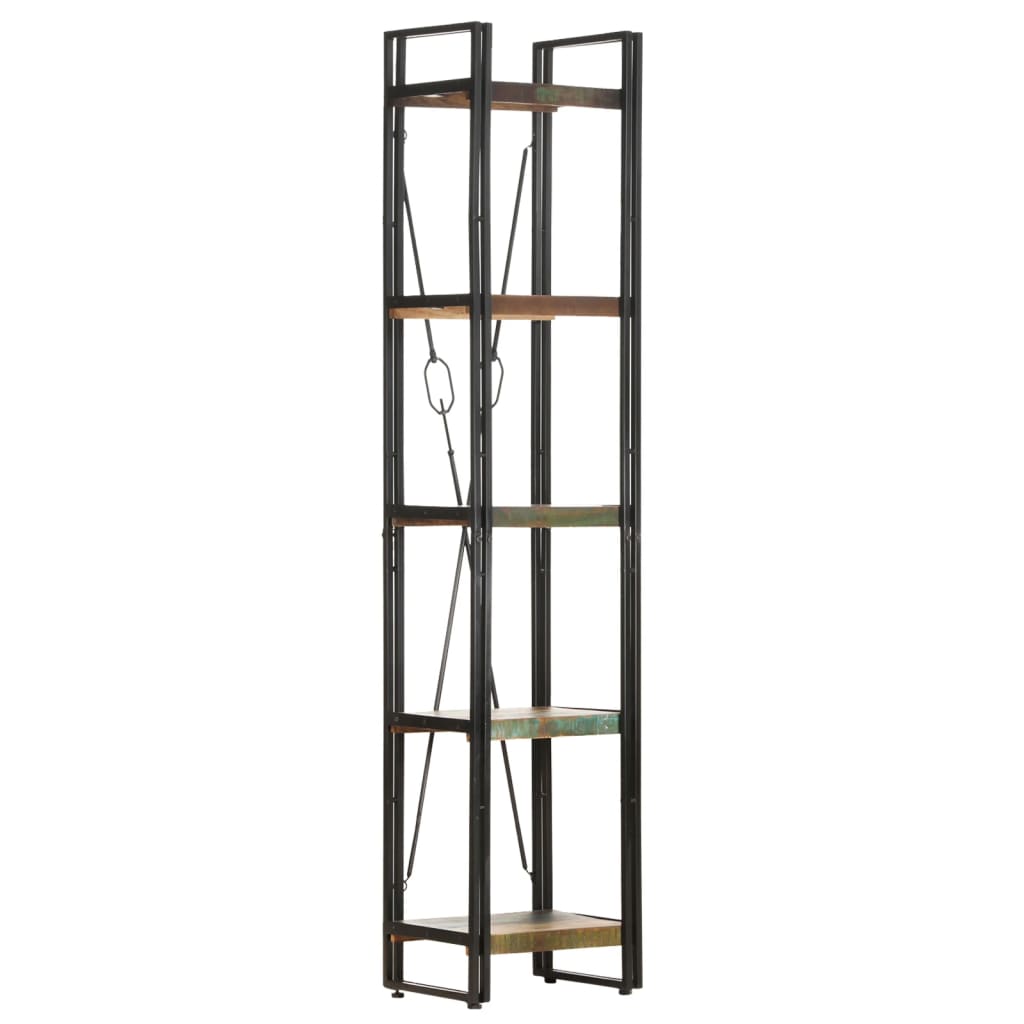 5-Tier Bookcase 15.7"x11.8"x70.9" Solid Reclaimed Wood