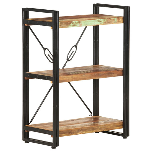 3-Tier Bookcase 23.6"x11.8"x31.5" Solid Reclaimed Wood