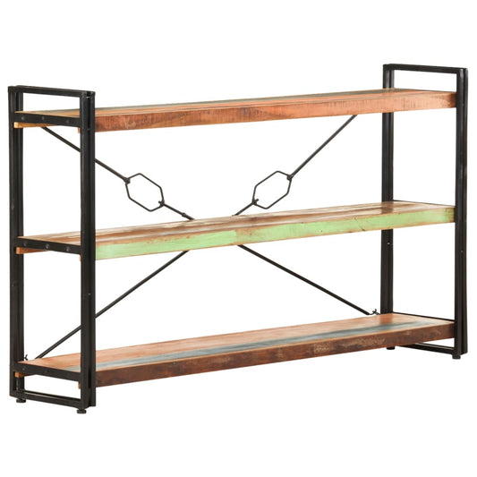3-Tier Bookcase 55.1"x11.8"x31.5" Solid Reclaimed Wood