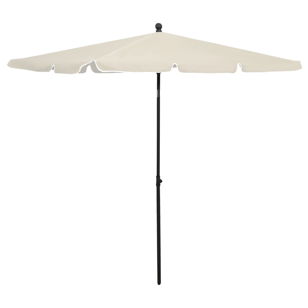 Garden Parasol with Pole 82.7"x55.1" Sand