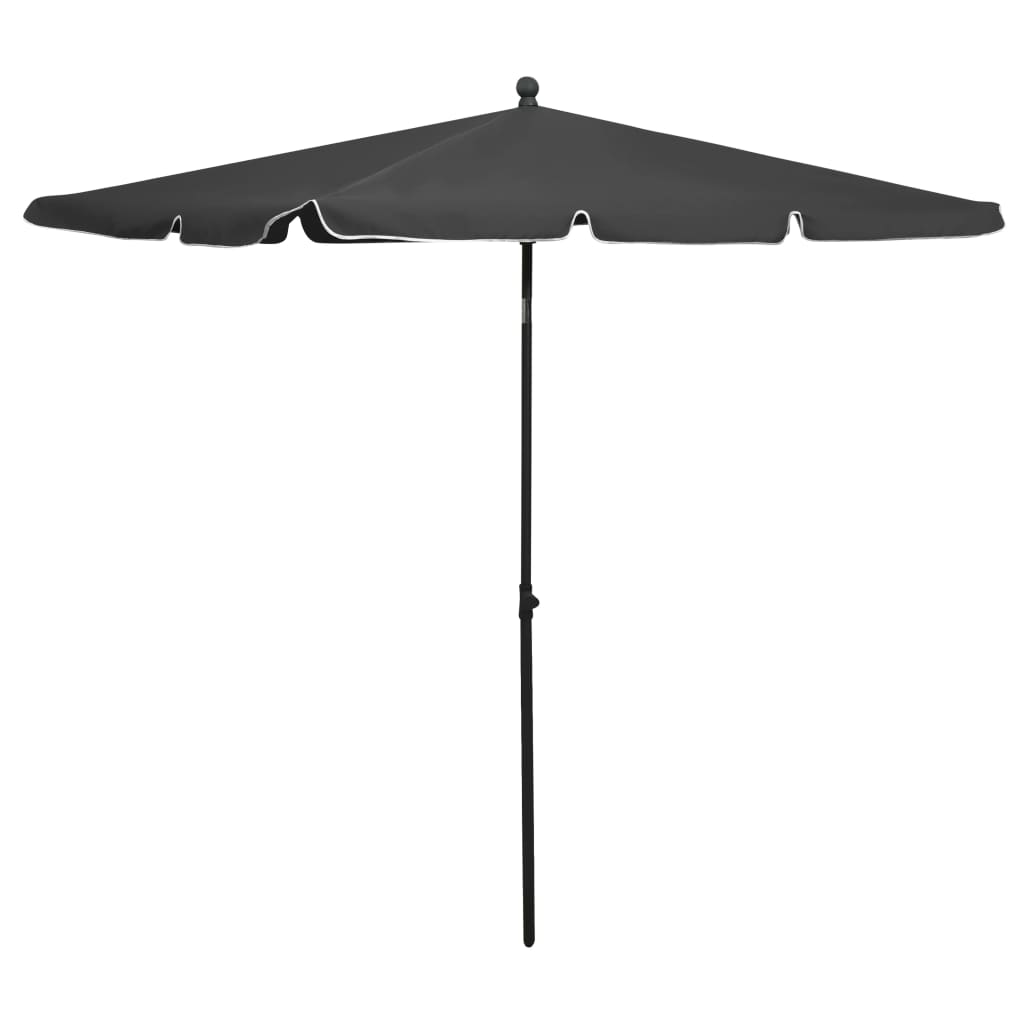 Garden Parasol with Pole 82.7"x55.1" Anthracite