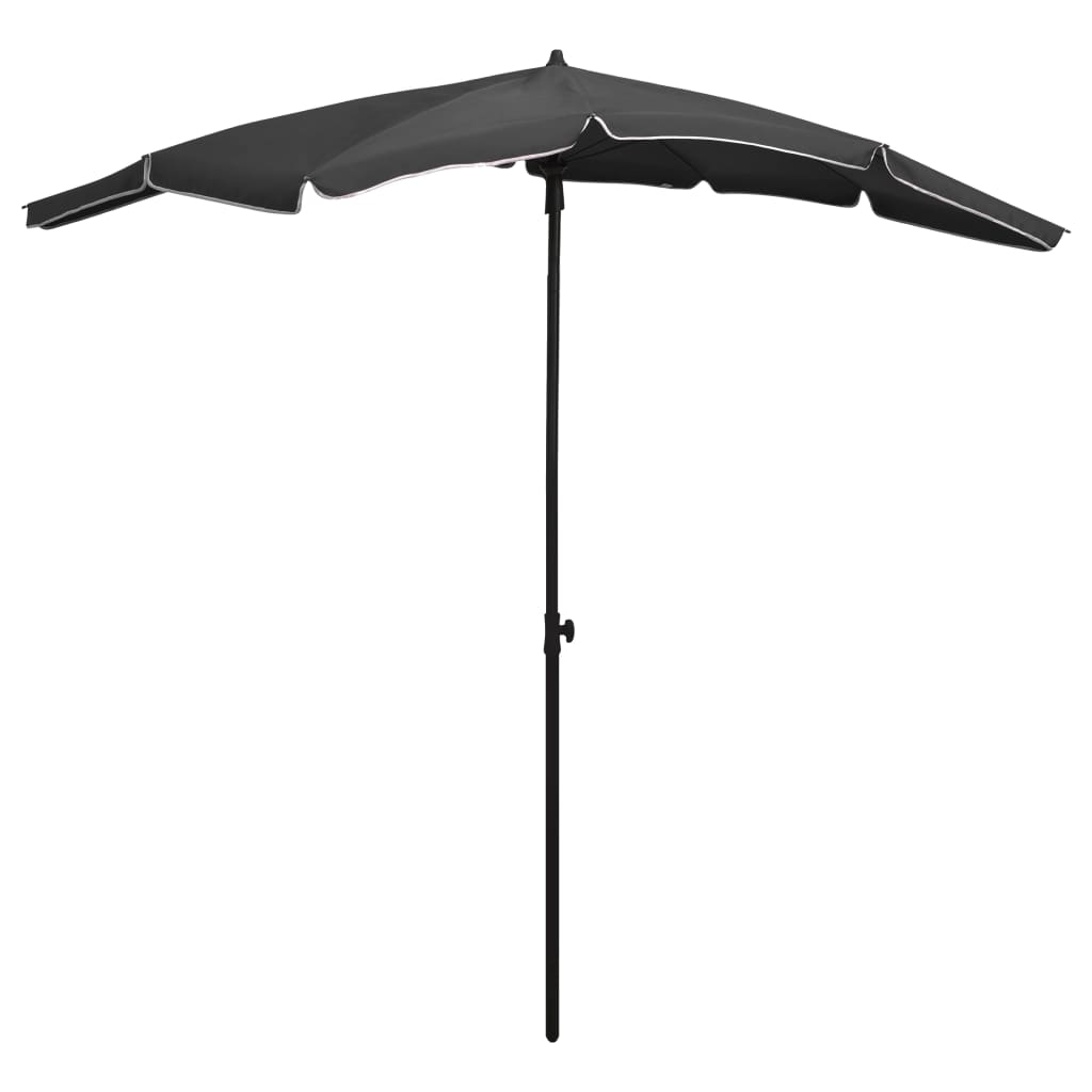 Garden Parasol with Pole 78.7"x51.2" Anthracite