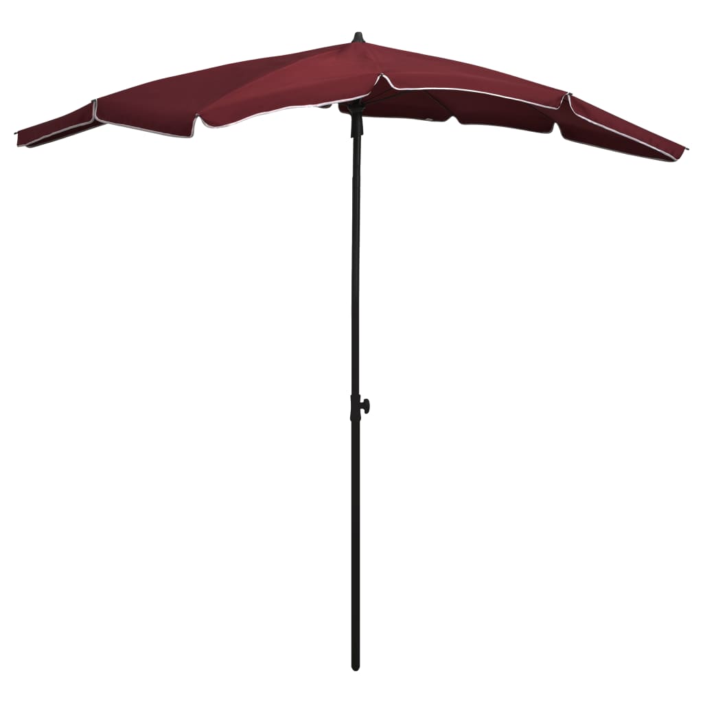 Garden Parasol with Pole 78.7"x51.2" Bordeaux Red