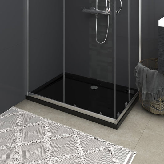 Rectangular ABS Shower Base Tray Black 27.6"x39.4"