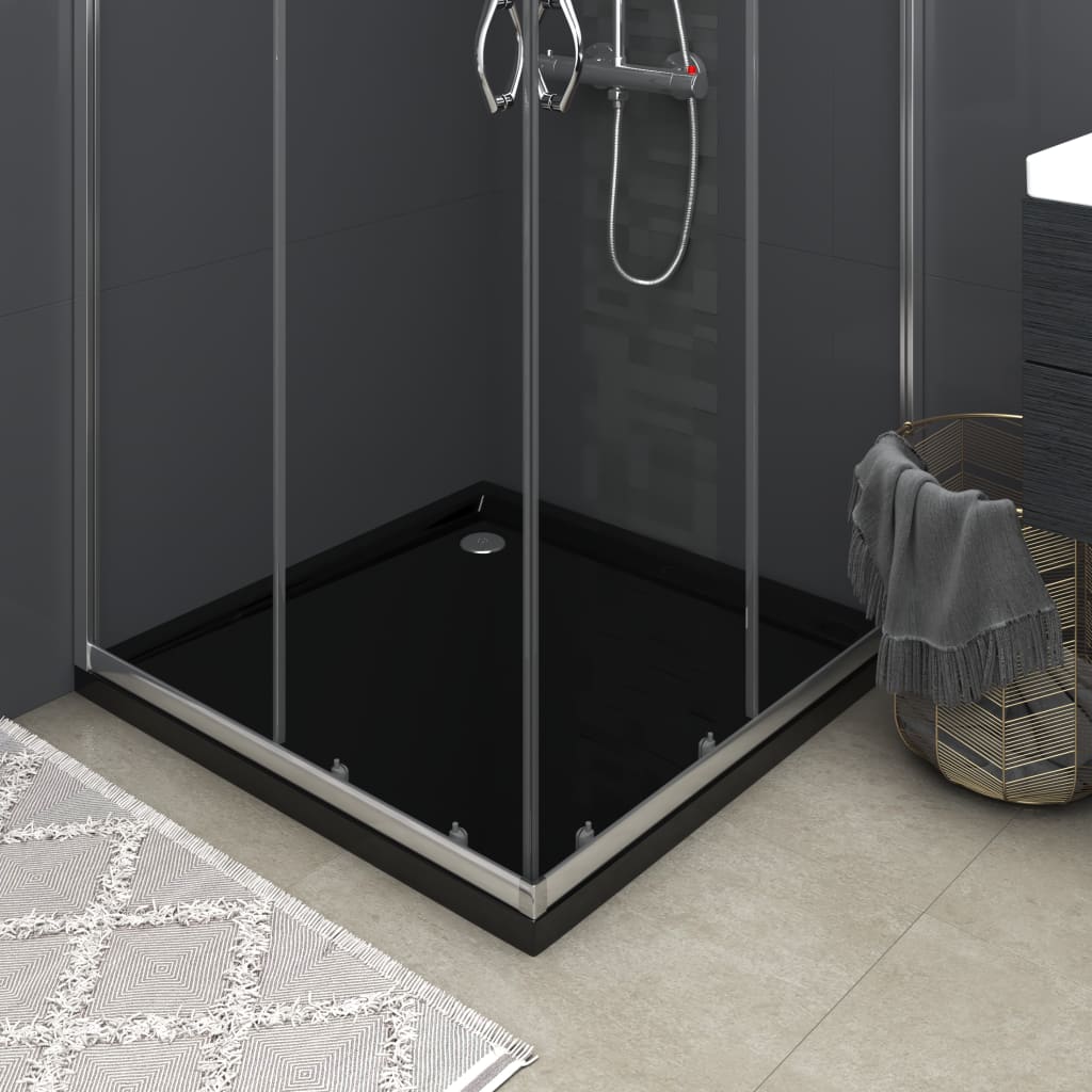 Square ABS Shower Base Tray Black 31.5"x31.5"