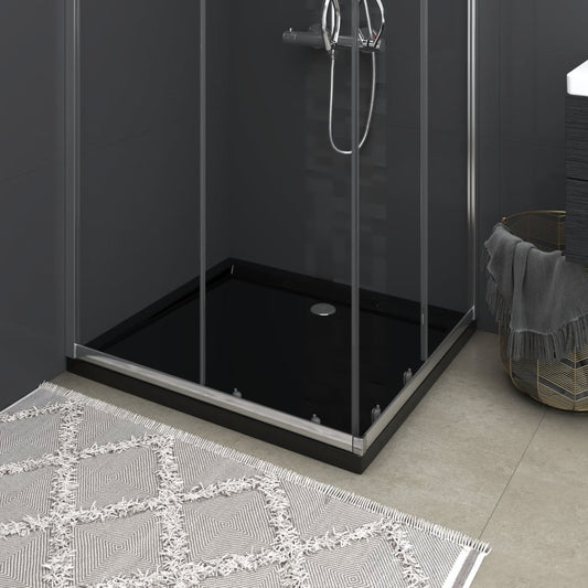 Rectangular ABS Shower Base Tray Black 31.5"x35.4"
