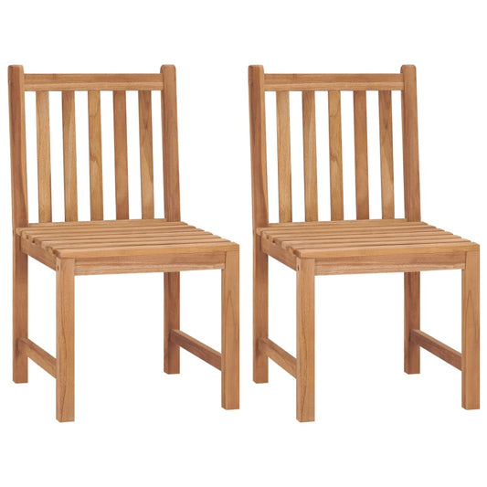 Patio Chairs 2 pcs Solid Teak Wood