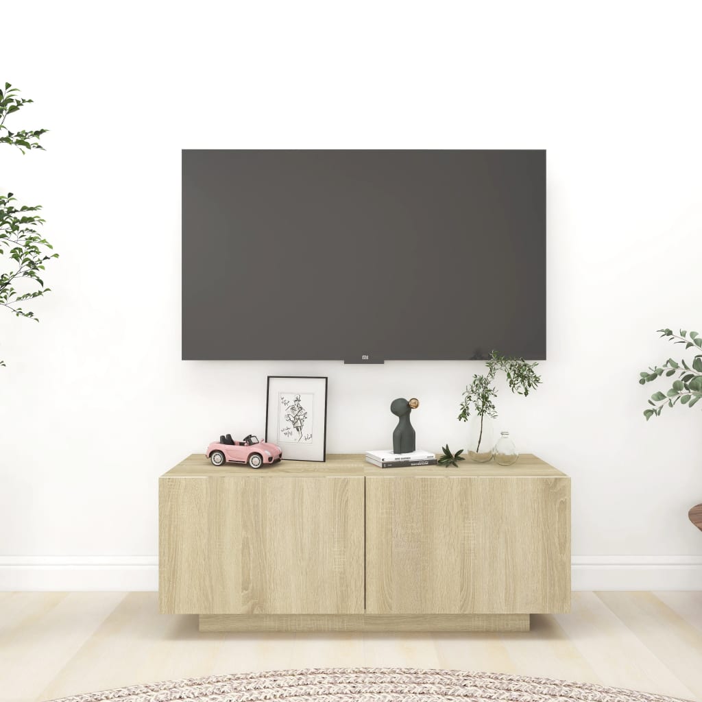 TV Cabinet Sonoma Oak 39.4"x13.8"x15.7" Engineered Wood