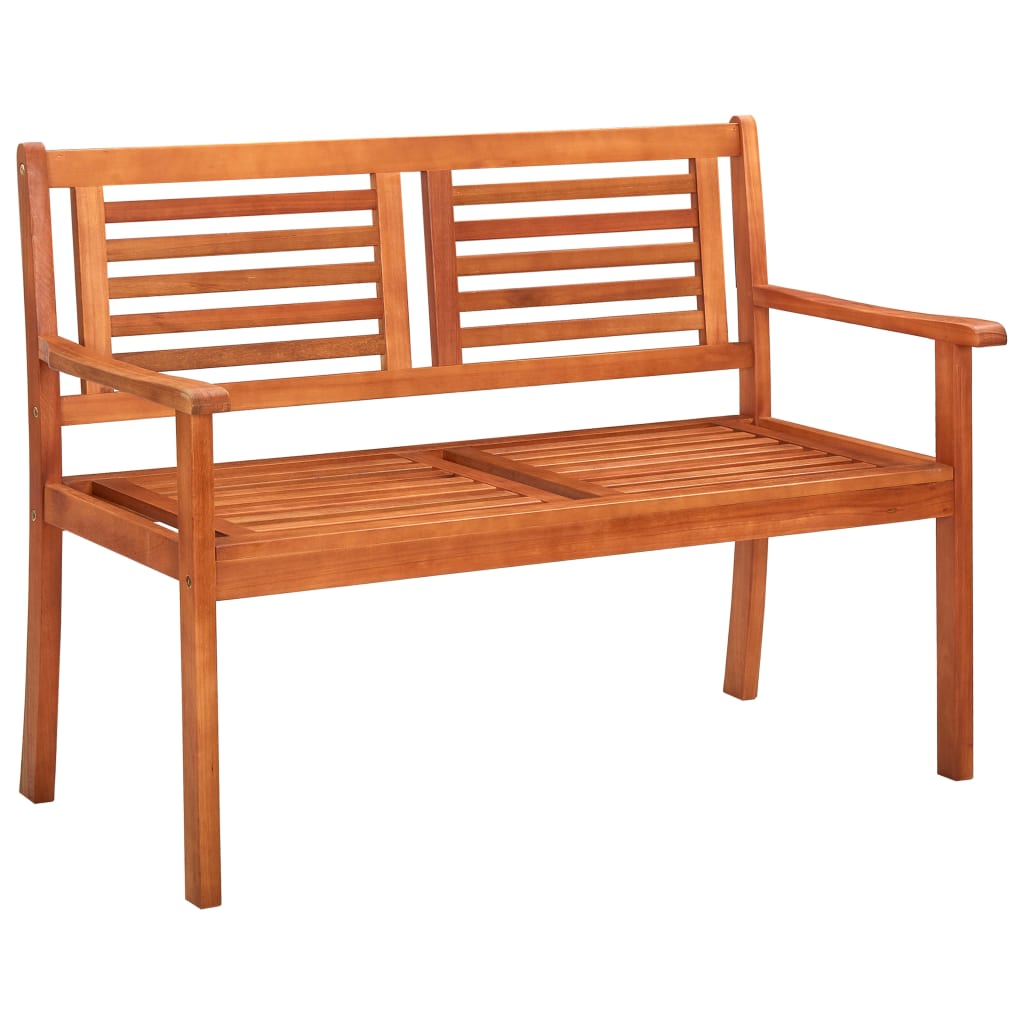 2-Seater Patio Bench 47.2" Solid Eucalyptus Wood