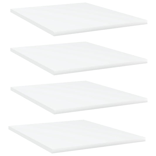 Bookshelf Boards 4 pcs White 15.7"x19.7"x0.6" Engineered Wood