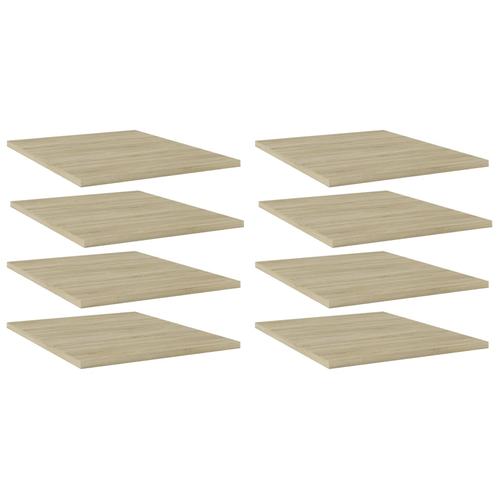 Bookshelf Boards 8 pcs Sonoma Oak 15.7"x19.7"x0.6" Engineered Wood