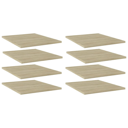 Bookshelf Boards 8 pcs Sonoma Oak 15.7"x19.7"x0.6" Engineered Wood