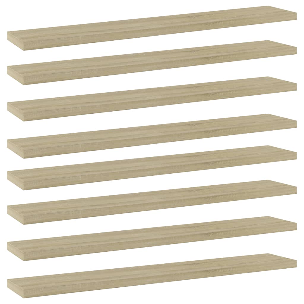 Bookshelf Boards 8 pcs Sonoma Oak 23.6"x3.9"x0.6" Engineered Wood