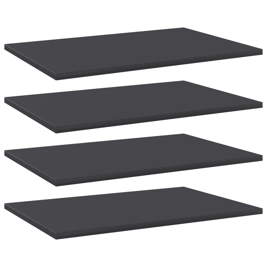 Bookshelf Boards 4 pcs Gray 23.6"x15.7"x0.6" Engineered Wood