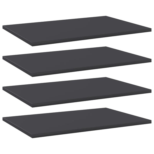 Bookshelf Boards 4 pcs Gray 23.6"x15.7"x0.6" Engineered Wood