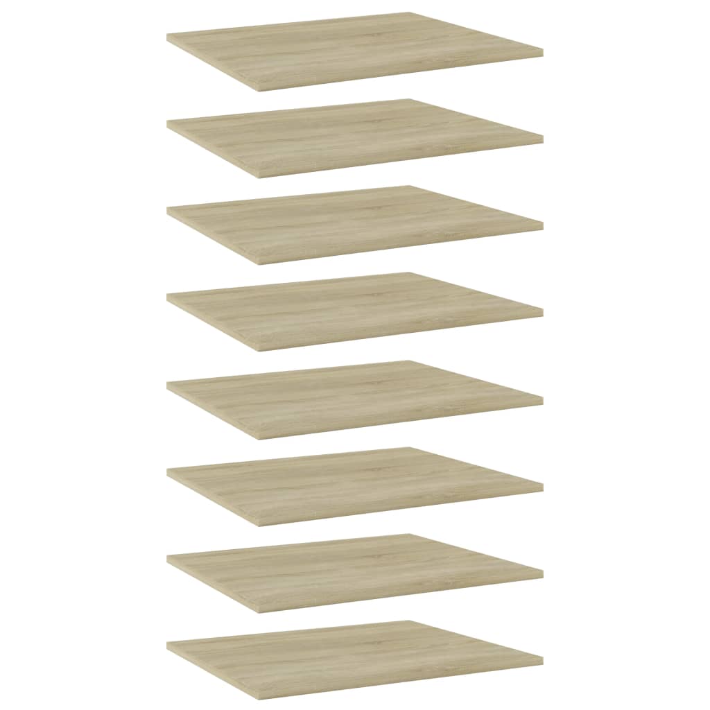 Bookshelf Boards 8 pcs Sonoma Oak 23.6"x19.7"x0.6" Engineered Wood