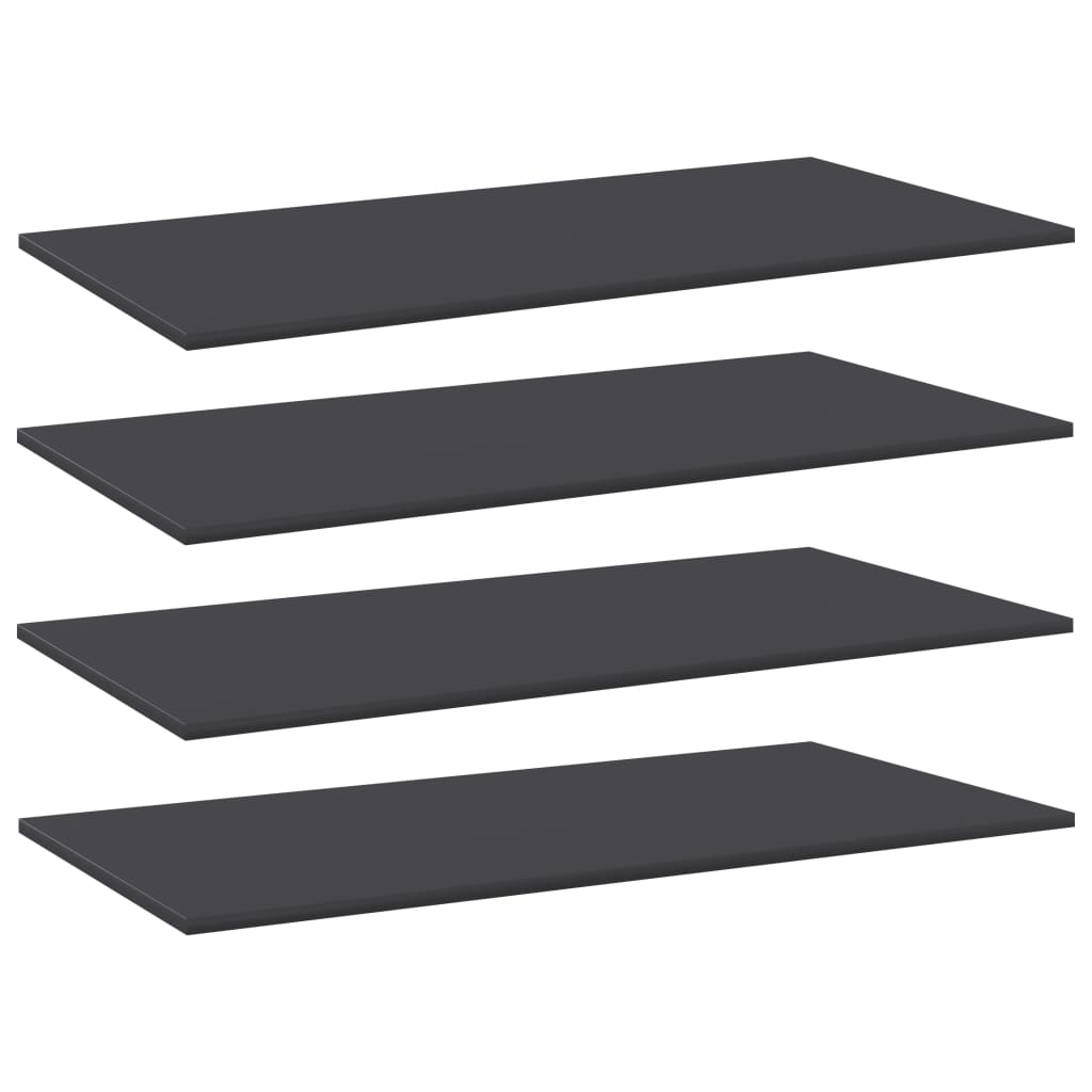 Bookshelf Boards 4 pcs Gray 31.5"x11.8"x0.6" Engineered Wood