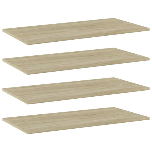 Bookshelf Boards 4 pcs Sonoma Oak 31.5"x15.7"x0.6" Engineered Wood