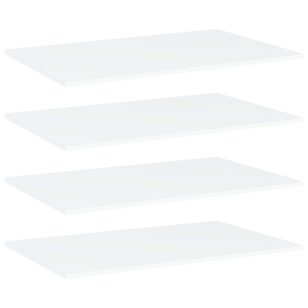 Bookshelf Boards 4 pcs White 31.5"x19.7"x0.6" Engineered Wood