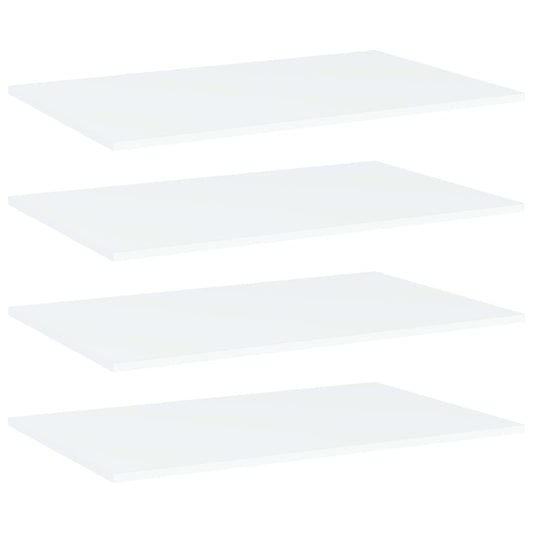 Bookshelf Boards 4 pcs White 31.5"x19.7"x0.6" Engineered Wood