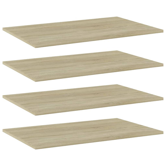 Bookshelf Boards 4 pcs Sonoma Oak 31.5"x19.7"x0.6" Engineered Wood