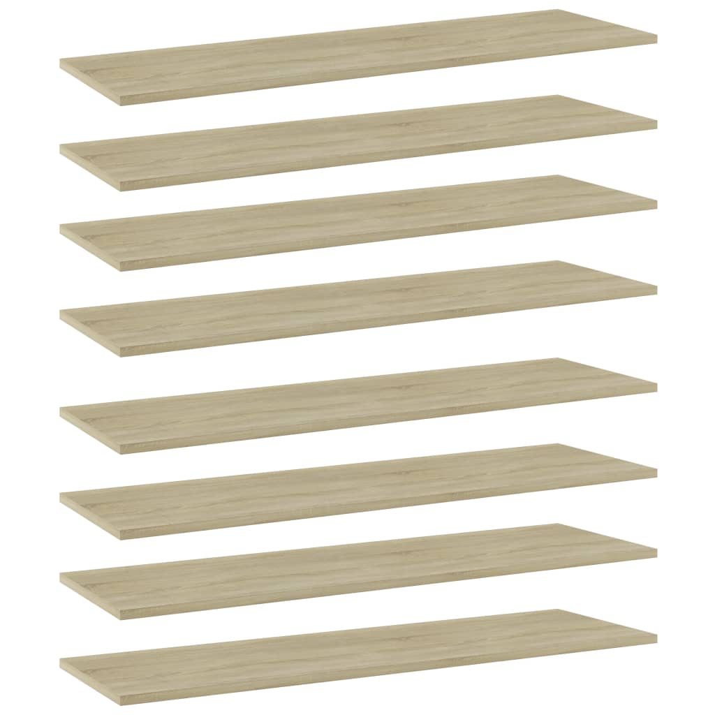 Bookshelf Boards 8 pcs Sonoma Oak 39.4"x11.8"x0.6" Engineered Wood
