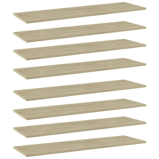 Bookshelf Boards 8 pcs Sonoma Oak 39.4"x11.8"x0.6" Engineered Wood