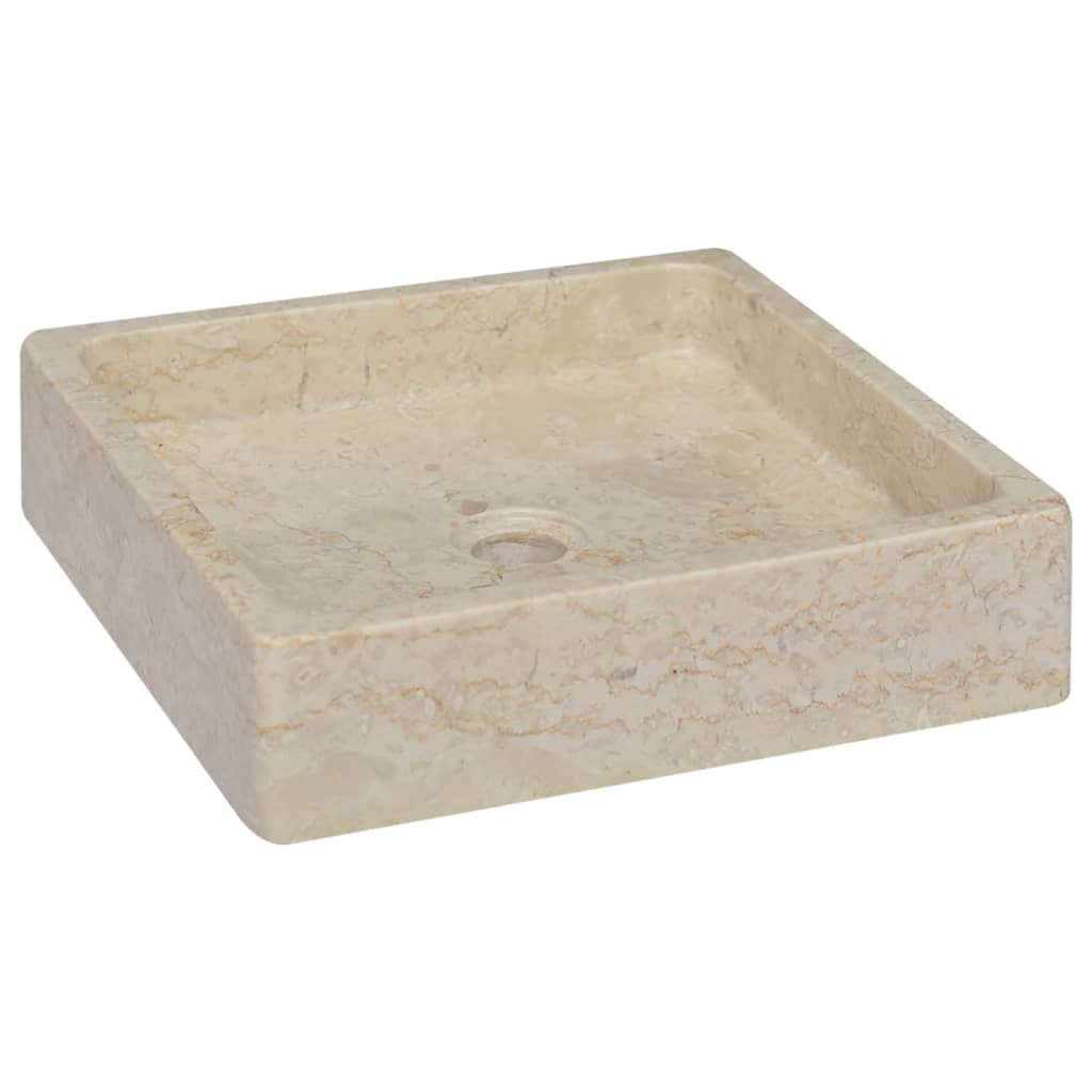Sink Cream 15.7"x15.7"x3.9" Marble