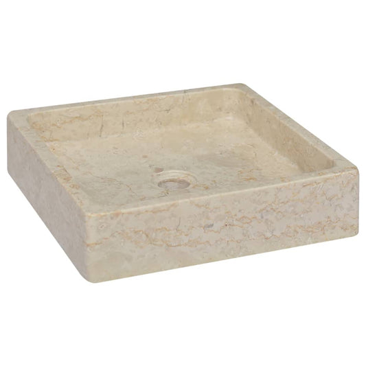 Sink Cream 15.7"x15.7"x3.9" Marble