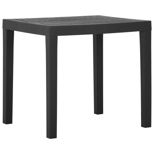Patio Table Gray 31.1"x25.6"x28.3" Plastic