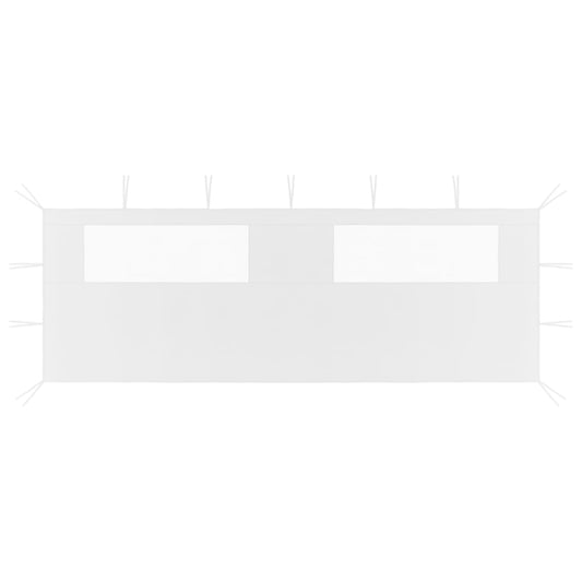 Gazebo Sidewall with Windows 19.7'x6.6' White