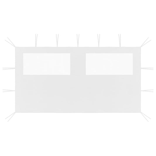 Gazebo Sidewall with Windows 13.1'x6.6' White