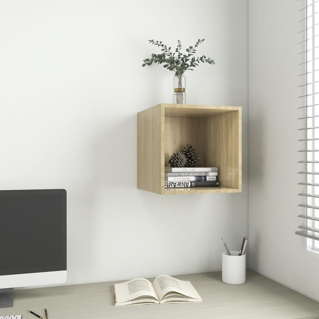 Wall Cabinet Sonoma Oak 14.6"x14.6"x14.6" Engineered Wood