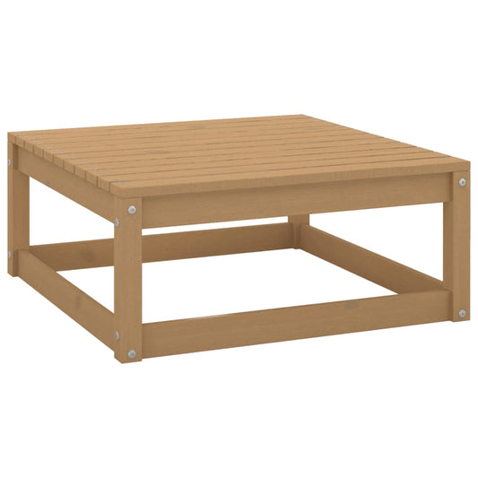 Patio Footstool 27.6"x27.6"x11.8" Honey Brown Solid Pinewood