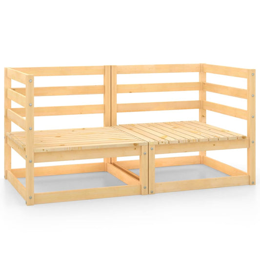 Patio Corner Sofas 2 pcs Solid Pinewood