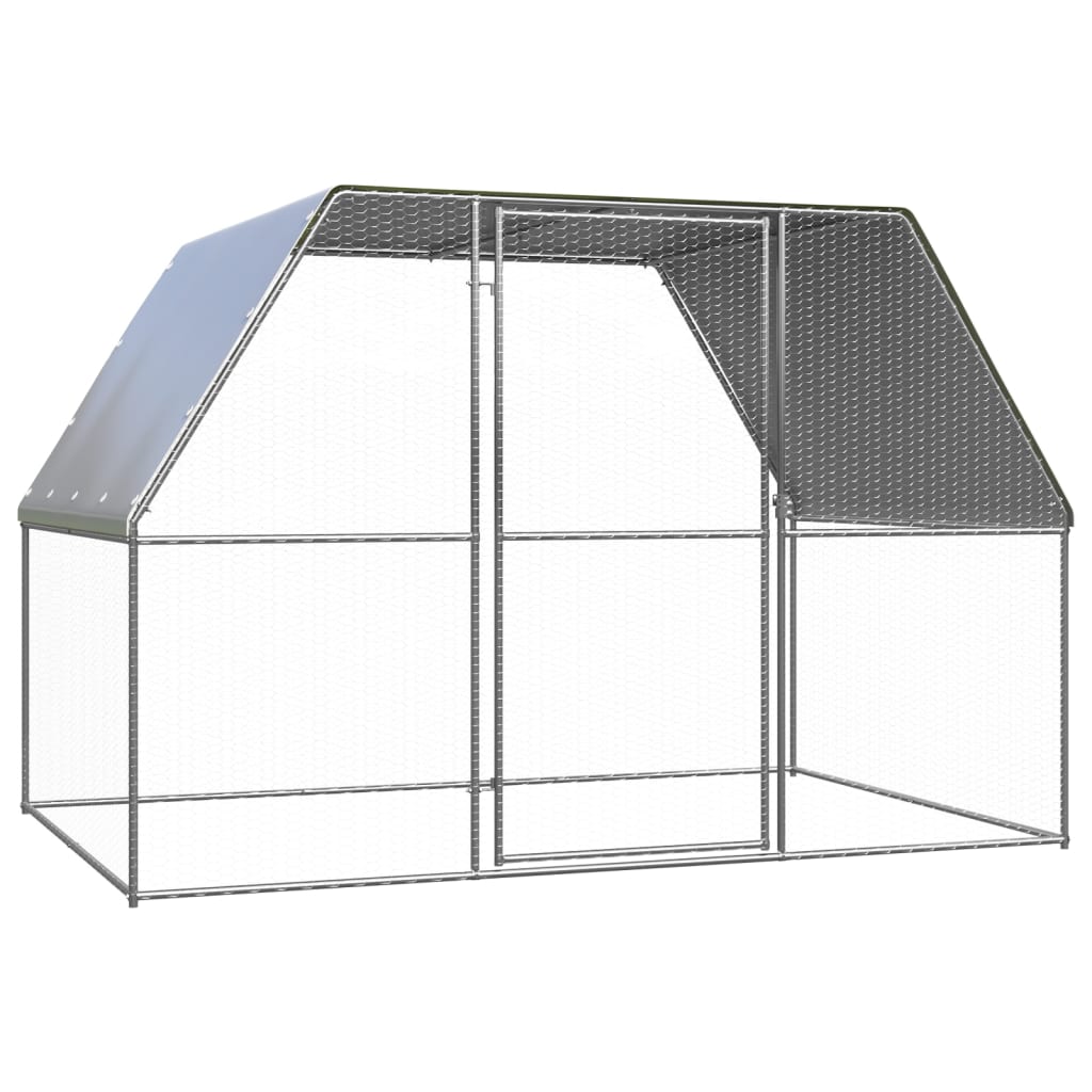 Outdoor Chicken Cage 9.8'x6.6'x6.6' Galvanized Steel