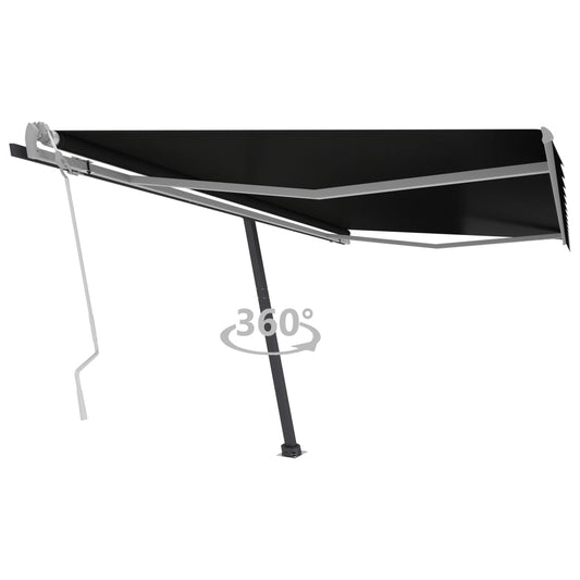 Freestanding Manual Retractable Awning 157.5"x118.1" Anthracite