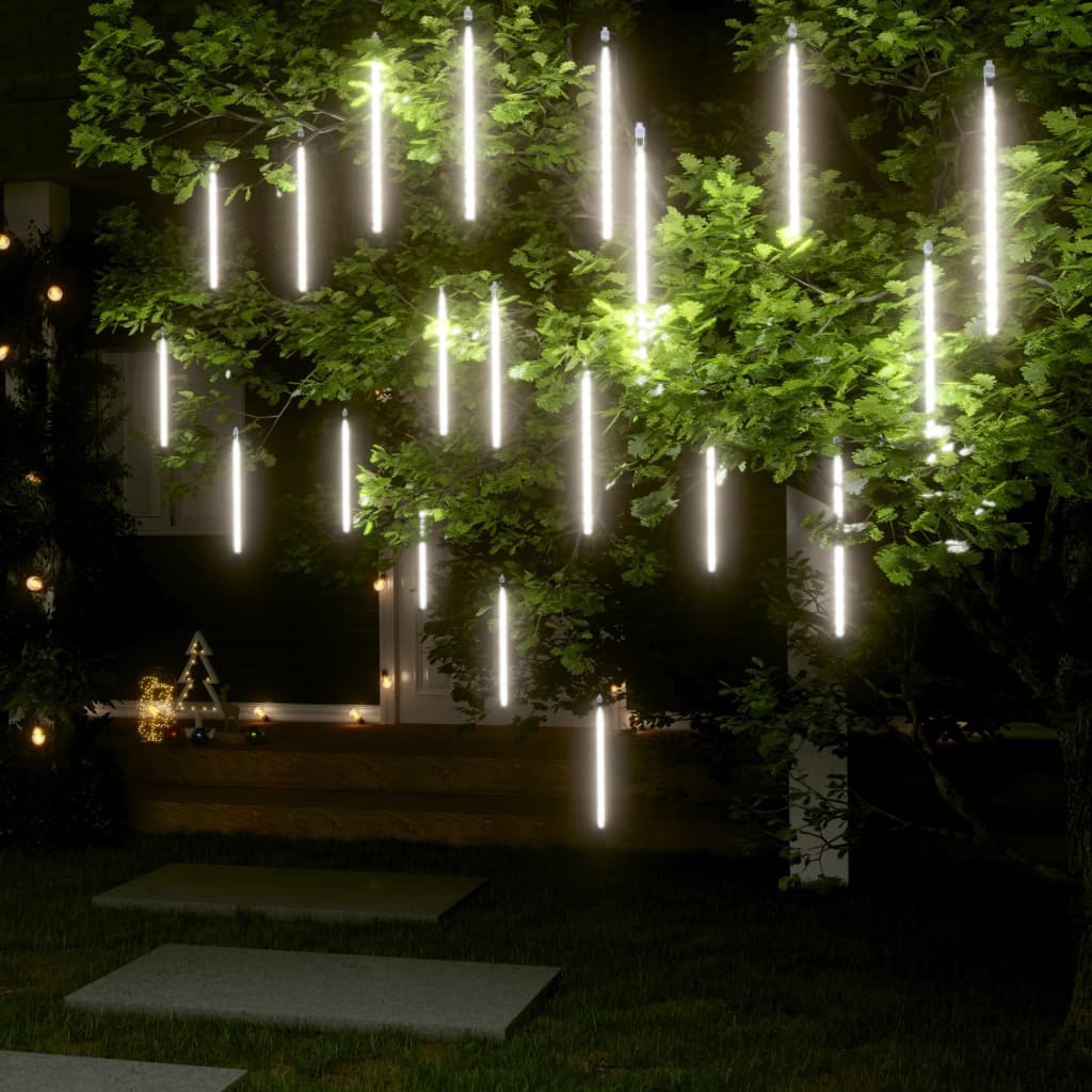 Meteor Lights 20 pcs 1 ft Cold White 480 LEDs Indoor Outdoor
