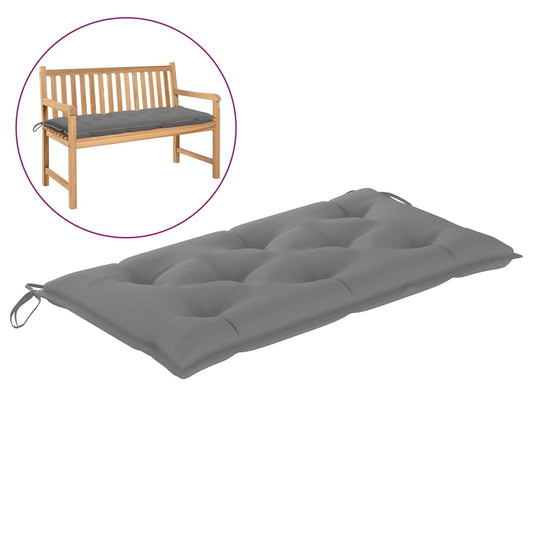 Garden Bench Cushion Gray 43.3"x19.6"x2.7" Fabric