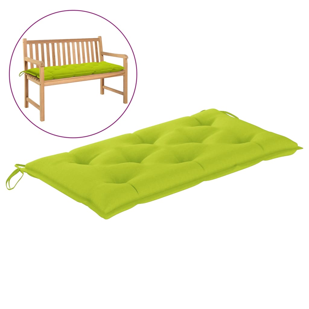 Garden Bench Cushion Bright Green 43.3"x19.6"x2.7" Fabric