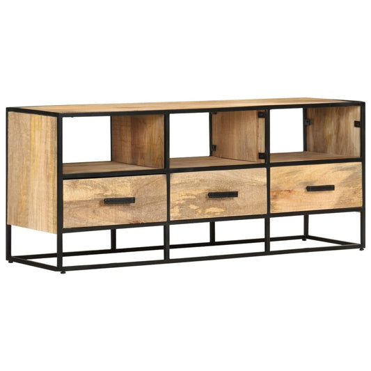 TV Cabinet 43.3"x11.8"x17.7" Rough Mango Wood
