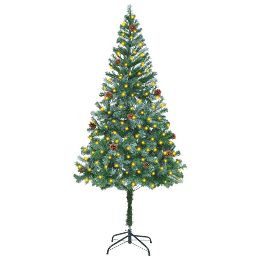 Artificial Christmas Tree with LEDs&Pinecones 70.9"