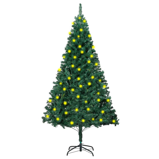 Artificial Christmas Tree with LEDs&Thick Branches Green 59.1"