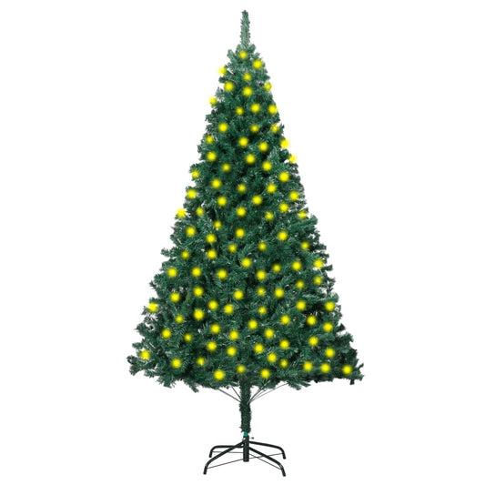 Artificial Christmas Tree with LEDs&Thick Branches Green 82.7"