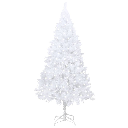 Artificial Christmas Tree with LEDs&Thick Branches White 94.5"