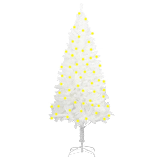 Artificial Christmas Tree with LEDs White 47.2"