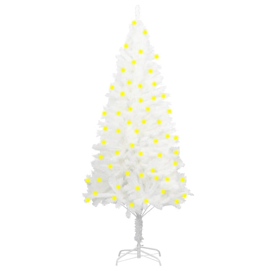 Artificial Christmas Tree with LEDs White 59.1"