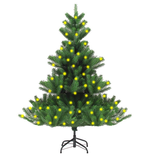 Nordmann Fir Artificial Christmas Tree with LEDs Green 59.1"