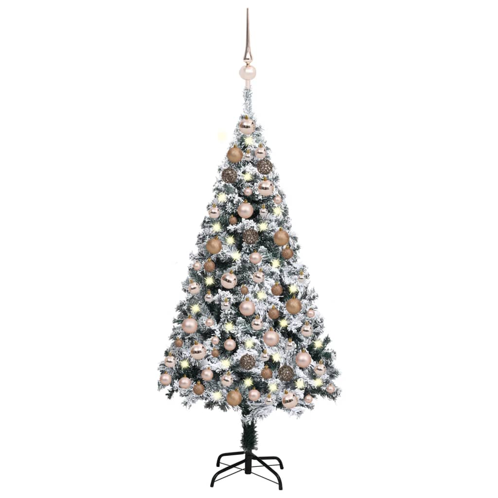 Artificial Christmas Tree with LEDs&Ball Set LEDs Green 47.2"