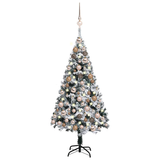 Artificial Christmas Tree with LEDs&Ball Set LEDs Green 47.2"